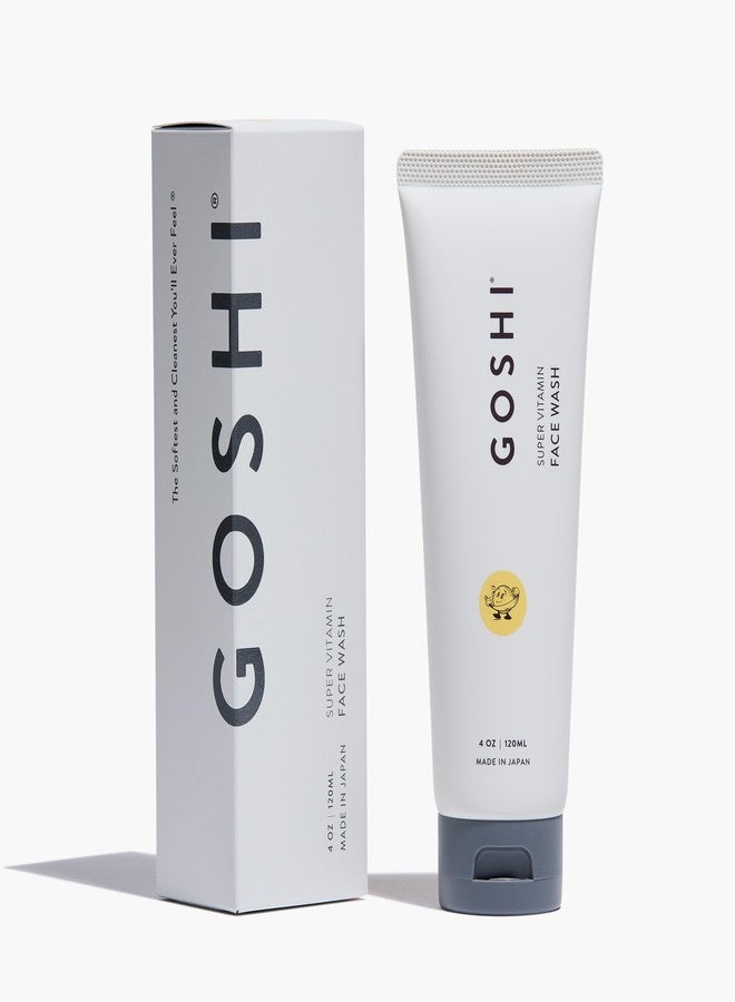 GOSHI Super Vitamin Face Wash for All Skin Types 4 oz - Infused with Vitamin E, Cold-Pressed Sesame Oil, Macadamia and More Plant Extracts - Made in Japan - Image 1